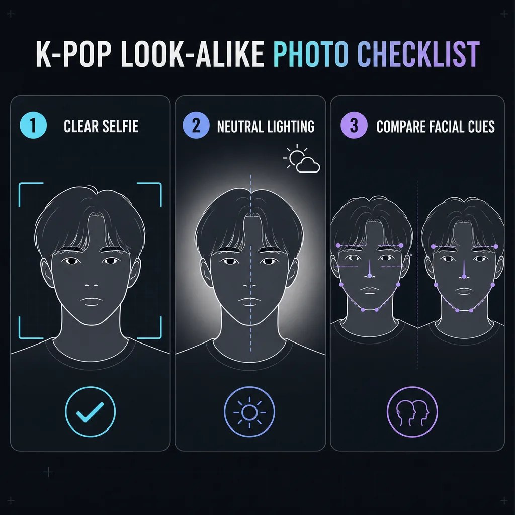 K-pop Look Alike: 사진으로 나와 닮은 아이돌 느낌 찾기